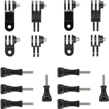 Set Ayarlanabilir Döner Kol Uzatma Kolu, Gopro Hero 10, 9, 8, 7, 6, 5 ve Diğer Aksiyon Kameraları Için Kısa ve Uzun Vidalı Kamera Sabit Eklem Montajı