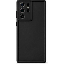 Fenza Samsung Galaxy S24 Ultra Uyumlu Siyah Renkli Mat Silikon Telefon Kılıfı