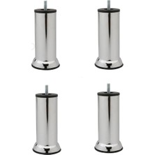 Kanepe Baza Koltuk Çekyat Yükseltme Ayağı Kalın Diş M10 Krom Metal 15 cm 4 Adet