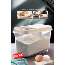 Pazarcan Sürgülü Kapaklı 10 Lt Erzak Bakliyat Saklama Kabı