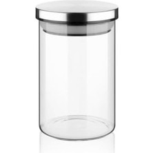 450ML Vakumlu Metal Kapaklı Borosilikat Cam Kavanoz (8.5CM*12CM) 1 Adet