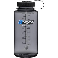 Sustain Tritan Bpa Içermeyen Su Şişesi,%50 Plastik Atıktan, 900 Ml, Geniş Ağız, Gri Siyah Kapaklı
