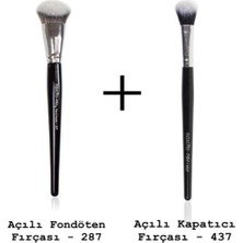 Nascita Açılı Fondöten Fırçası - 287 + Açılı Kapatıcı Fırçası - 437