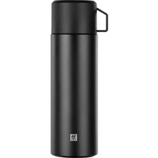 Termos, Entegre Fincan, Termos Sürahi, Çift Duvarlı Yalıtım, 1 Litre, Siyah