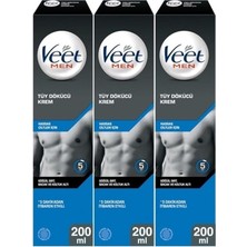 Men Erkeklere Özel Tüy Dökücü Krem Hassas Ciltler 600ML (200 ml x 3 Adet)