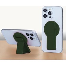Manyetik Telefon Yüzük Tutucu Stand iPhone 16/15/14/13/12 Serisi Tüm Magsafe ile Uyumlu Destekli Cihazlarla Uyumlu Telefon Stand Özelliği Manyetik Cep Telefonu Yüzük Tutucu (Koyu Yeşil)