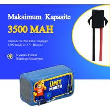 SmartAI S8 Pro Robot Süpürge 3500 mAh 14.4 V  Batarya – Orjinal Uyumlu Uzun Ömürlü, Yüksek Performans Pil