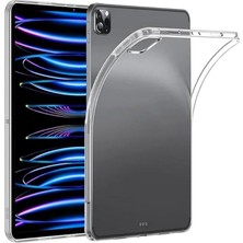 iPad Pro 11 M2 4. Nesil 2022 Uyumlu Şeffaf Silikon Tablet Kılıfı Kapak Renksiz 11 Inç