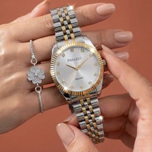 Ferrucci Bileklik Hediyeli Altın/metalik Kadın Kol Saati 30 mm Jübile Çelik Bilezik Kesme Cam 2 Yıl Garantili
