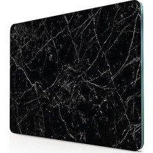 Cam Kesme Tahtası Panosu 25 x 35 Kırılmaya Isıya Çizilmeye Dayanıklı Antibakteriyel Doğal Kesme Tablası Siyah Mermer Design