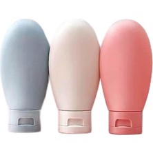 Çok Amaçlı Iskandinav Tarz 3'lü Doldurulabilir Çantalı Seyahat Tipi Şişe Seti/boş Krem Paketi