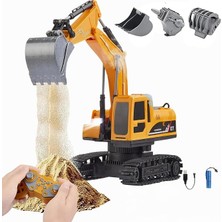 2.4ghz Uzaktan Kumandalı Şarjlı Işıklı Buhar Atan Paletli Hareketli Kepçeli Rc Ekskavatör