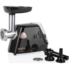 GH21220 Meatchef Siyah-Rose Et Kıyma Makinesi, 2 Adet Paslanmaz Çelik Silindir, Siyah/rose