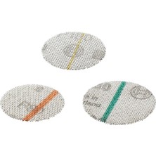 Professional Accessories 18 Parçalı Zımpara Seti (Ahşap ve Renk Için, Çap 40 Mm, Tanecik K80/K180/K320, Eksantrik Zımpara Aksesuarı)