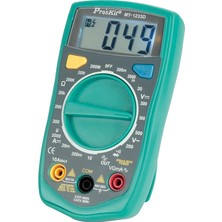 Pro's Kit Ten, Proskit MT-1233D Dijital Multimetre | Ac/dc Volt, Akım, Direnç Ölçer Kompakt Test Cihazı