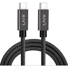 Solid 100W 5A Type C To Type C Pd 2.0 5 Gbps 25 cm Hızlı Şarj ve Data Kablosu Halat Örgülü Space Gray Tct-25