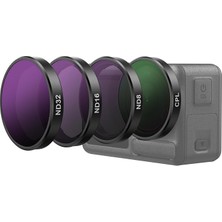 Djı Action 3 Için Kamera Lensi Takma Seti, 4'lü Paket Cpl ND32 ND16 Nd8 Polarize Nötr Yoğunluk Hd Filtre Lens Koruyucu Kapak Djı Aksiyon Aksesuarları Için