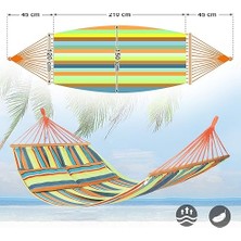 Hamak, Dış Mekan, Çok Kişilik, Çubuk Hamak, Taşınabilir ve Nefes Alır, 210 x 150 Cm, Tüv Rheinland, 300 kg Statik Yük Kapasitesi, Dış Mekan Bahçe GDC22Q Için