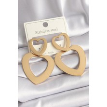 Pazarcan Çelik Gold Renk Model Kadın Küpe