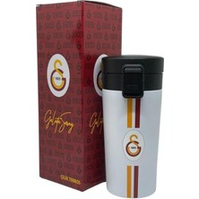 Lisanslı 400 ml Çift Katlı Paslanmaz Çelik Termos Mug 8 Saat Sıcak Soğuk Akrilik Hediye Kutulu