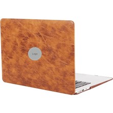 Macbook Air Kılıf 13 Inç Deri LEAT01 Eski USB Girişli Model 2010-2017 A1369 A1466 ile Uyumlu Kahverengi