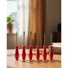 Uravas Store Düz Yıldız Başlıklı 7li Tornavida Seti Ergonomik Tutma