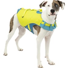 Surf N' Turf Köpek Can Yeleği, Yüzme Için Can Yeleği, Köpekler Için Yüzen Yelek, Pfd, Yansıtıcı, Ayarlanabilir, Mavi/yeşil, Orta