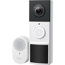 Tapo D210, 2k 3mp, Pille Çalışır, Iki Yönlü Konuşma, IP64, Bulut/yerel Depolama, Alexa ve Google Home ile Çalışır, Kolay Kurulum, Tapo Akıllı Görüntülü Renkli Gece Görüş Destekli Kapı Zili