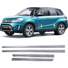 Suzuki Vitara 2015 ve Üzeri Için Krom Yan Kapı Koruma Çıtası 4 Kapı 4 Parça