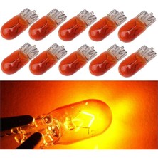 Adet 12V T10 W5W Dipsiz Turuncu Renk Ön Park Plaka Tavan Iç Aydınlatma Ampul