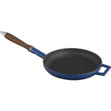 Metal Döküm Kızartma Tavası, 24 Cm, Mavi
