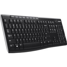 K270 Kablosuz Klavye, Tuş Takımı, Sıvı Dökülmesine Dayanıklı, 10 M Kullanım Mesafesi, Türkçe Q Klavye, Siyah