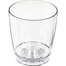 Litre Şeffaf Orkide Saksısı No1 Özel Drenajlı - Tabaklı Ø12-H12 En Sağlıklı Clear Akrilik Plastik