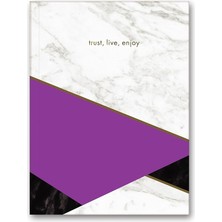 Color Mermer Mini Defter Çizgili Mor