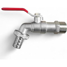 Kapa 1/2 Küresel Musluk Çeşme Lavabo Banyo Mutfak Musluğu Bahçe Çeşmesi Tek Çıkışlı Batarya