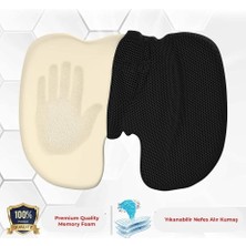 Oturma Minderi Visko Cocix Elastik Minder Basur Minderi Oturma Simidi Yastığı Hemoroid Yastık, Figiza, Siyah, Standart