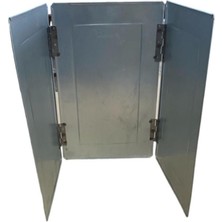 Rüzgarlık,3 Kanatlı Rüzgar Kesici 25X40CM, Piknik Tüpü, Kamp Ocağı, Taş Ocak, Mangal