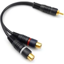 Uravas Store Elektromer 1 Rca Erkek 2 Rca Dişi 25 cm Anfi Y Kablo