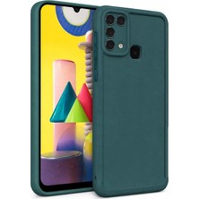 Fenza Samsung Galaxy M31 ve M21S ve F41 Uyumlu Yeşil Renkli Mat Silikon Telefon Kılıfı