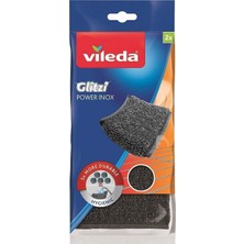 Glitzi Power Pad Inox, Ekstra Kaliteli, Pas Tutmaz, Zorlu Lekeleri Söker, 2'li Paket