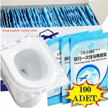 100 Adet Tek Kullanımlık Klozet Örtüsü Klozet Poşeti Klozet Kapak Örtüsü Dispenseri