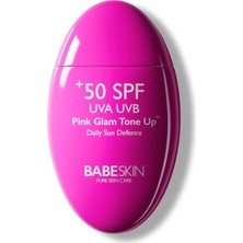 Babe Skin Pink Glam Tone Up Yüz Güneş Kremi 50ML Eşitleyici Aydınlatıcı Leke Karşıtı Tüm Ciltler İçin