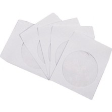 125X125 100 Lü 80 gr Pencereli Beyaz CD Zarfı