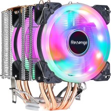 Frost Rainbow Fanlı Intel Amd Uyumlu Bakır Borulu Cpu Soğutucu Işlemci Fanı (Cold Frost 602)