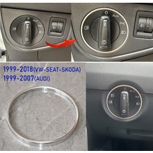GCP German Car Parts Vw Far Anahtarı Krom Halka Yüzük Passat Jetta Golf Polo Transporter Leon