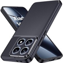 Mi 14T Pro Kılıf Kamera Korumalı Karbon Desenli Uzun Ömürlü Renk Atmaz Koruyucu Silikon Kapak