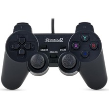 Kablolu Pc Gamepad – D-Input & X-Input Destekli Çift Titreşimli USB Oyun Kolu (Siyah)