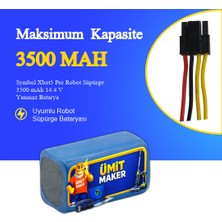 Symbol Xbot5 Pro Robot Süpürge 3500 mAh 14.4 V Yanmaz Batarya – Orjinal Uyumlu Uzun Ömürlü, Yüksek Performans Pil