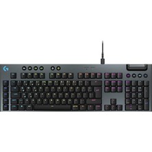 G G915 x Tactile Kablolu Düşük Profilli Rgb Aydınlatmalı Pc/mac Için Mekanik Ingilizce Q Oyun Klavyesi, Siyah