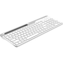 Tech FBK25 (Q) Türkçe Fn-Multimedya Bluetooth & 2.4ghz Nano Kablosuz Klavye, Beyaz
